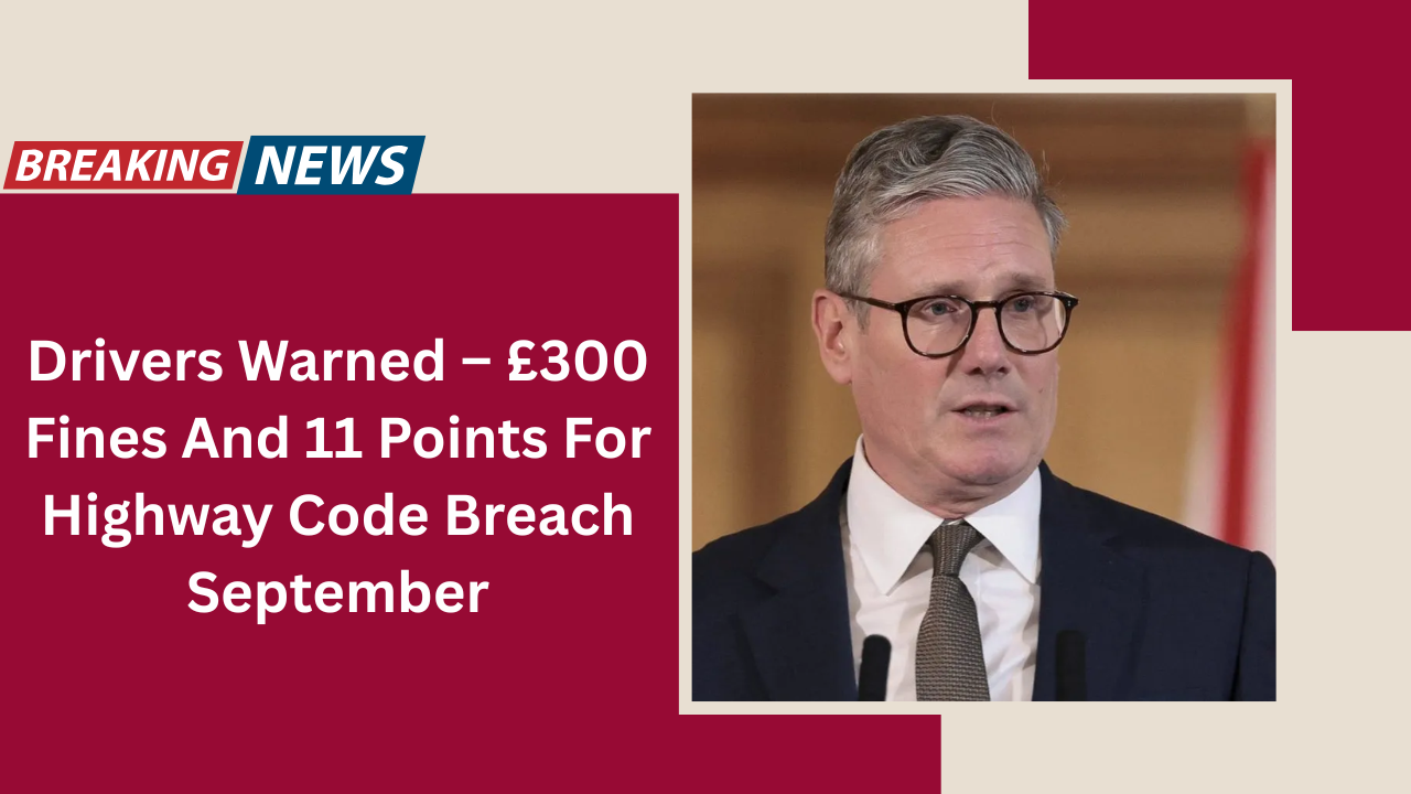 Drivers Warned – £300 Fines And 11 Points For Highway Code Breach September